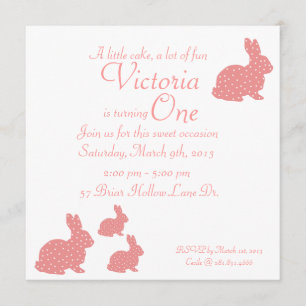 Bunny Invitation Kaart