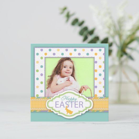 Bunny Invitation Square 2 Kaart (Staand voorkant)