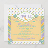 Bunny Invitation Square 2 Kaart (Achterkant)