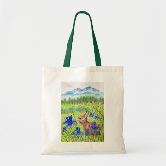 Bunny Iris Meadow Tote Bag (Voorkant)
