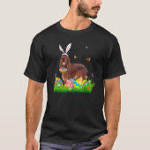 Bunny Irish Setter with Egg Basket Easter Hunting T-shirt (Voorkant)