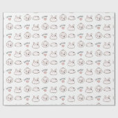 Bunny is 고 워 요. Bedankt Bow (Koreaans) Cadeaupapier (Vlak)