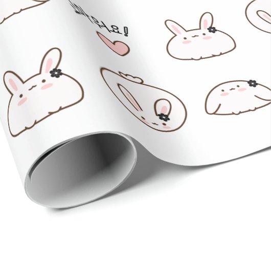 Bunny is 고 워 요. Bedankt Bow (Koreaans) Cadeaupapier (Rol Hoek)