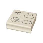 Bunny is 고 워 요. Bedankt Bow (Koreaans) Rubberstempel (Stempel)