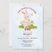 Bunny is het draaien van een Schattigee Baby konij Kaart (Voorkant)