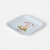 Bunny is het draaien van een Schattigee Baby konij Papieren Bordje (Gebogen)