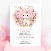 Bunny is op weg naar het Baby shower Kaart