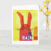 Bunny Kaart (Gele Bloem)