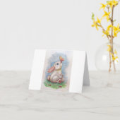 Bunny Kaart (Gele Bloem)