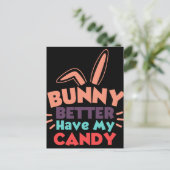 Bunny kan beter mijn Snoep hebben Briefkaart (Staand voorkant)