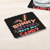 Bunny kan beter mijn Snoep hebben Kartonnen Onderzetters (Gebogen)