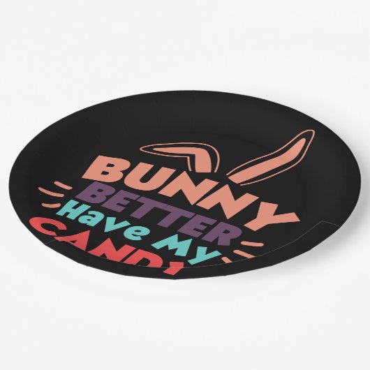 Bunny kan beter mijn Snoep hebben Papieren Bordje (Gekanteld)