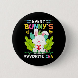 Bunny kan verpleegster plezier Paasdag ziekenhuis  Ronde Button 5,7 Cm