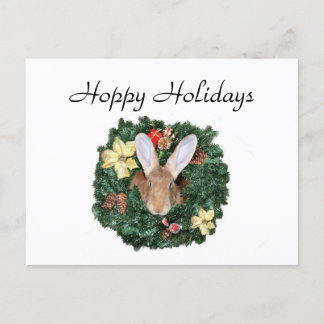 Bunny kerst feestdagenkaart