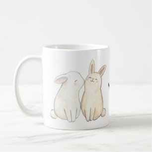 Bunny Kiss Schattige Konijn Kussen Gepersonaliseer Koffiemok