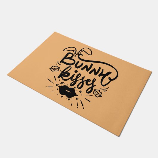 Bunny kisses doormat deurmat (Schuin)