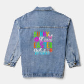 Bunny Kisses Easter-ontwerp Denim Jacket (Achterkant)