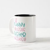 Bunny Kisses Easter Wisges Tweekleurige Koffiemok (Voorkant links)