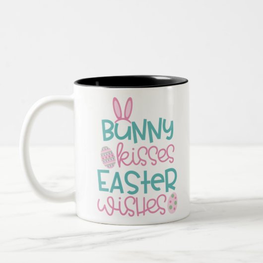 Bunny Kisses Easter Wisges Tweekleurige Koffiemok (Links)