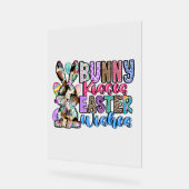 Bunny Kisses Easter Wishes Acryl Bord (Hoek)