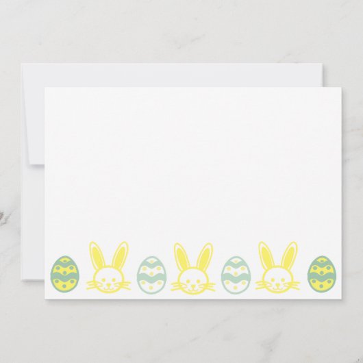 Bunny Kisses & Easter Wishes Birthday Kaart (Achterkant)