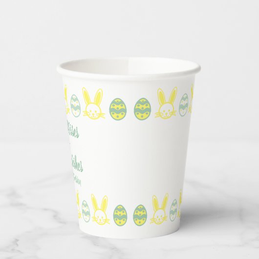 Bunny Kisses & Easter Wishes Birthday Papieren Bekers (Links)
