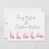 Bunny Kisses & Easter Wishes Feestdagenkaart (Voorkant)