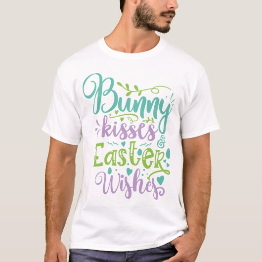 Bunny Kisses en paaswijn T-shirt (Voorkant)