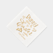 Bunny Kisses Paaswensen Gepersonaliseerde naam Folie Servetten (Rechts)