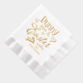 Bunny Kisses Paaswensen Gepersonaliseerde naam Folie Servetten (Rechts)