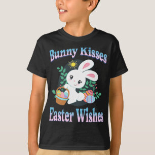 Bunny Kisses Paaswensen Schattigee paashaas T-shirt