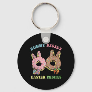 Bunny Kisses Pasen Wensen Bunny Donut Egg Hunting Sleutelhanger