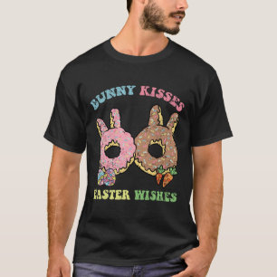 Bunny Kisses Pasen Wensen Bunny Donut Egg Hunting T-shirt