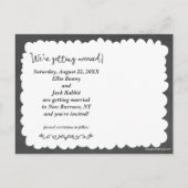 Bunny Konijnen Bruiloft Bewaar de Datum Aankondigingskaart (Achterkant)