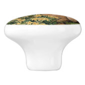 Bunny konijnenbloemen vergieten bosbouwhulp keramische knop (Zijkant)