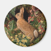 Bunny konijnenbloemen vergieten  bosbouwhulp magneet (Voorkant)