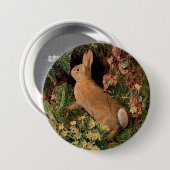 Bunny konijnenbloemen vergieten  bosbouwhulp ronde button 7,6 cm (Voorkant /achterkant)