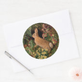 Bunny konijnenbloemen vergieten bosbouwhulp ronde sticker (Envelop)