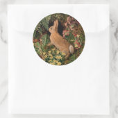 Bunny konijnenbloemen vergieten bosbouwhulp ronde sticker (Tas)