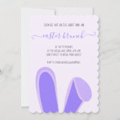 Bunny konijnenoren paarse eitjesjacht kaart (Voorkant)