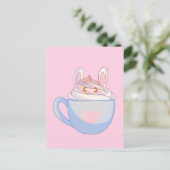 Bunny Latte Met Kaneel Briefkaart (Staand voorkant)