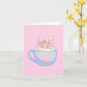 Bunny Latte Met Kaneel Kaart (Gele Bloem)