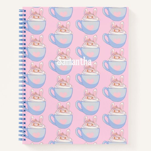 Bunny Latte Met Kaneel Notitieboek (Voorkant)