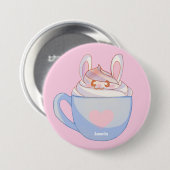 Bunny Latte Met Kaneel Ronde Button 7,6 Cm (Voorkant /achterkant)