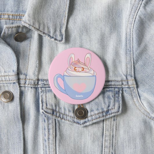 Bunny Latte Met Kaneel Ronde Button 7,6 Cm (In situ)