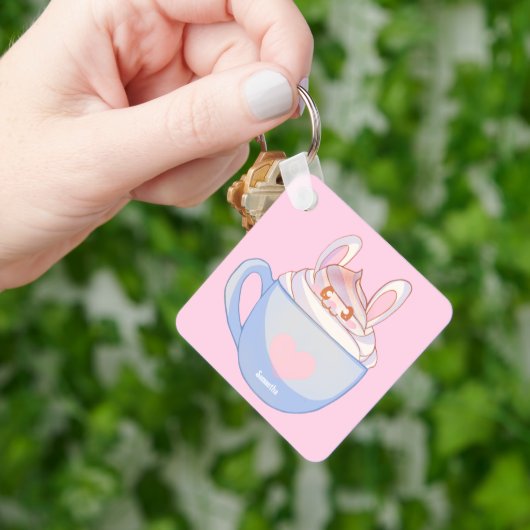 Bunny Latte Met Kaneel Sleutelhanger (Hand)