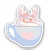 Bunny Latte Met Kaneel Sticker (Voorkant)