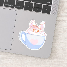 Bunny Latte Met Kaneel Sticker