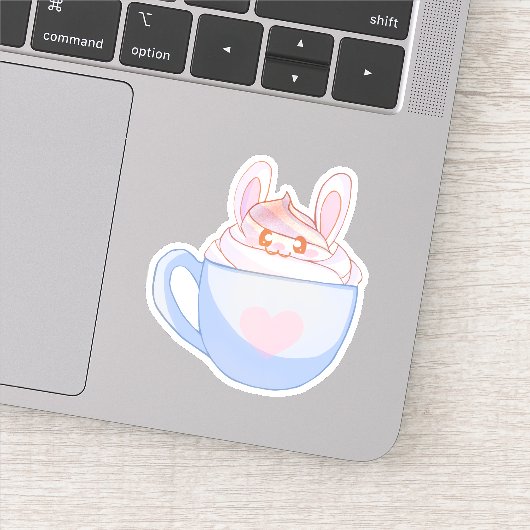Bunny Latte Met Kaneel Sticker (Detail)