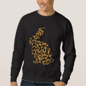 Bunny Leopard Cheetah Print Easter Gif Trui (Voorkant)